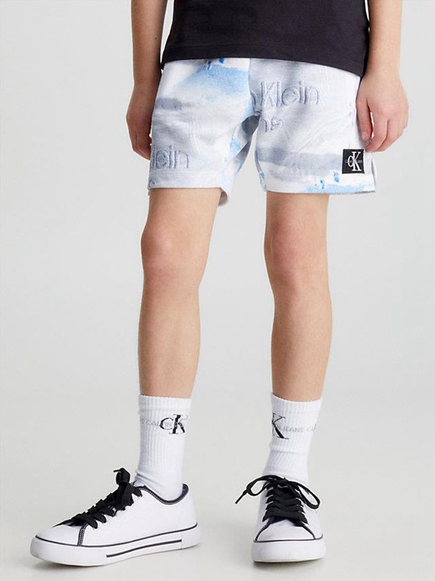 Calvin Klein USA Printed Logo Boys Shorts Blue 3014759-IP